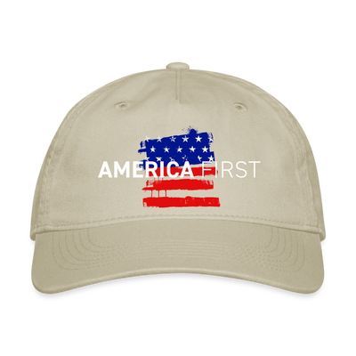 AMERICA FIRST Organic Baseball Cap - khaki