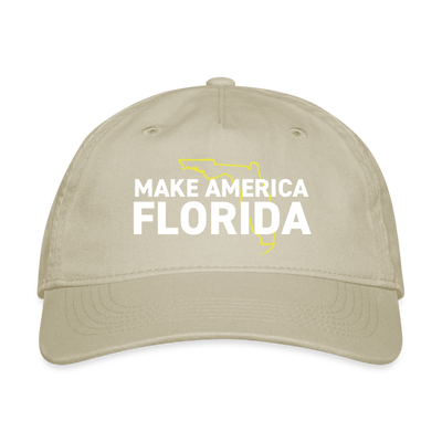 MAKE AMERICA FLORIDA Organic Baseball Cap - khaki