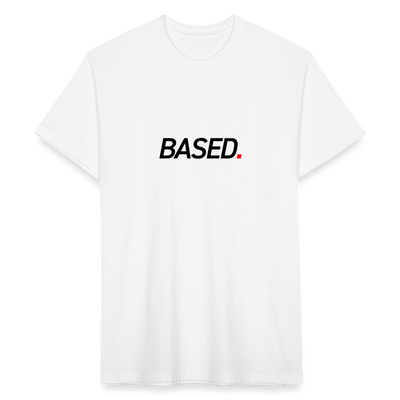 BASED. Fitted Cotton/Poly T-Shirt - white