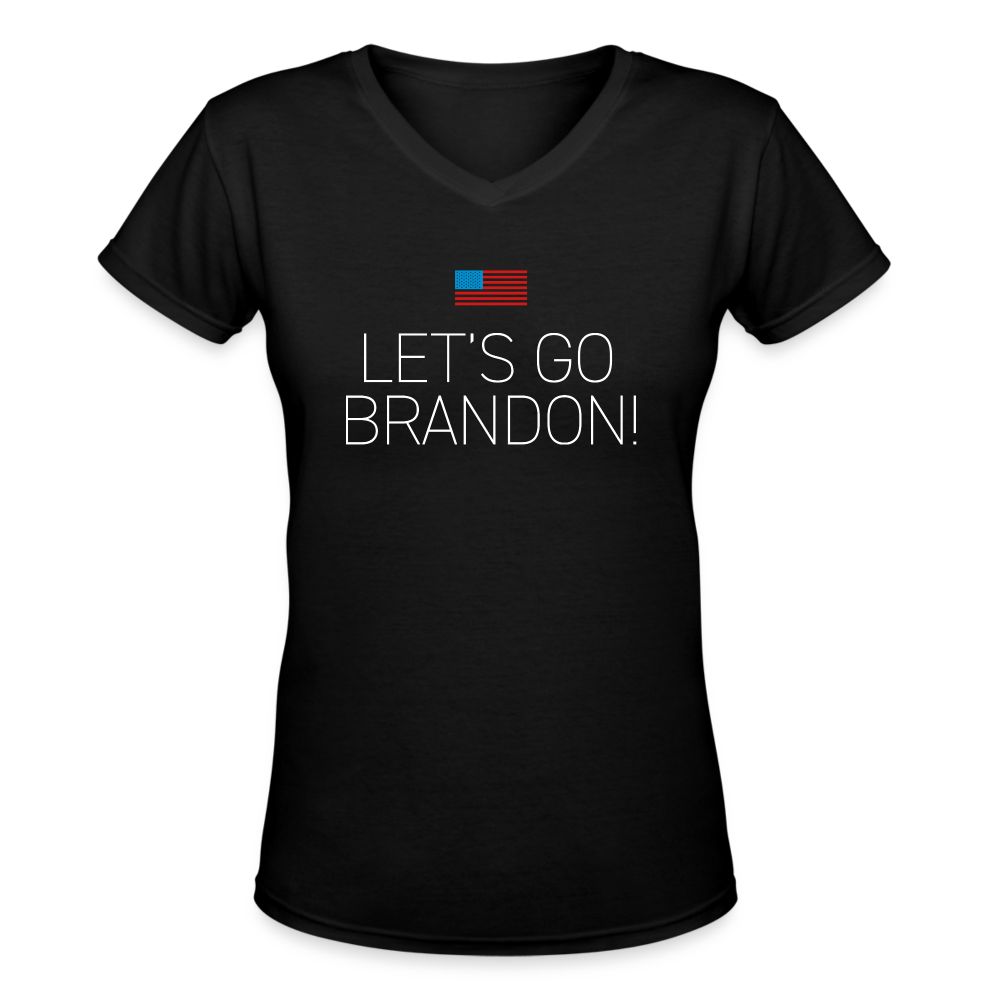 Womens Let's Go Brandon V-Neck T-Shirt