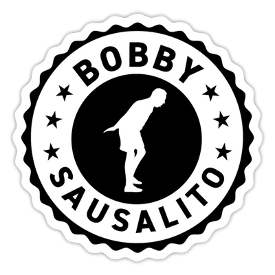 BOBBY SAUSALITO Sticker - white glossy