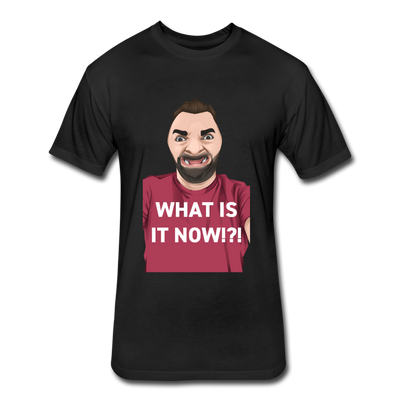 WHAT IS IT NOW Fitted Cotton/Poly T-Shirt - black