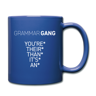 GRAMMAR GANG Full Color Mug - royal blue
