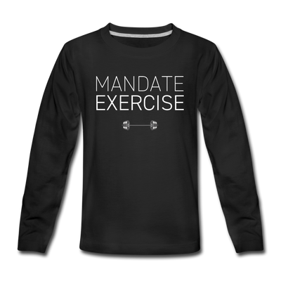 MANDATE EXERCISE Kids' Premium Long Sleeve T-Shirt - black
