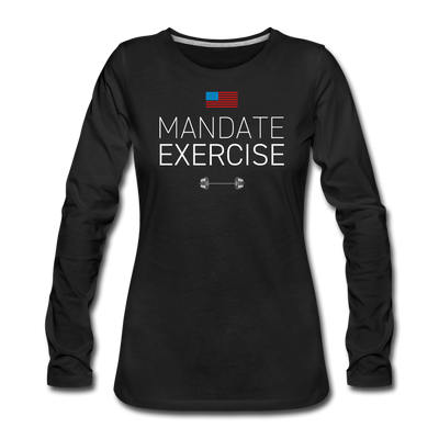 MANDATE EXERCISE Women's Premium Long Sleeve T-Shirt - black