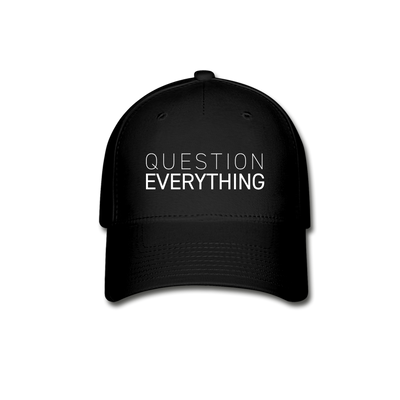 QUESTION EVERYTHING Flexfit Hat - black