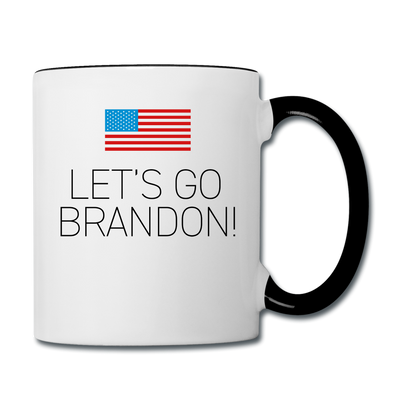 LET'S GO BRANDON Contrast Coffee Mug - white/black