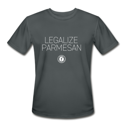LEGALIZE PARMESAN Men’s Moisture Wicking Performance T-Shirt - charcoal