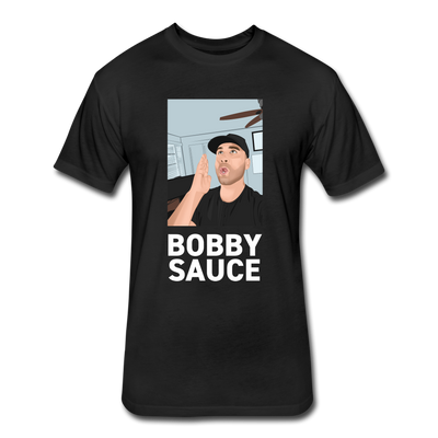 BOBBY SAUCE Fitted Cotton/Poly T-Shirt - black