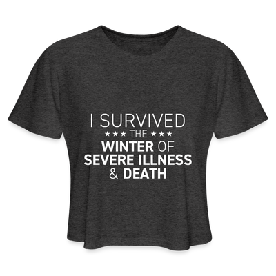 I SURVIVED Women's Cropped T-Shirt - deep heather