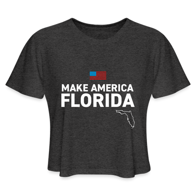MAKE AMERICA FLORIDA Cropped T-Shirt - deep heather