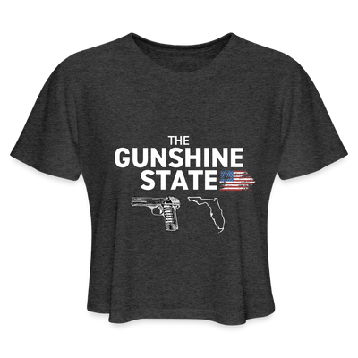 THE GUNSHINE STATE Women's Cropped T-Shirt - deep heather