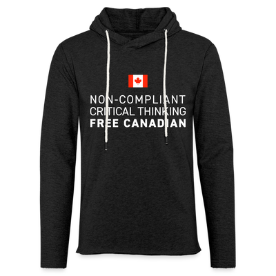 NON-COMPLIANT CANADIAN Unisex Lightweight Terry Hoodie - charcoal grey