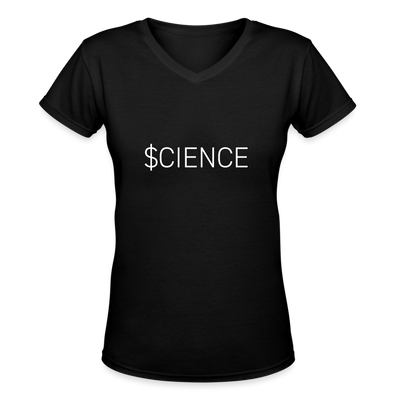 SCIENCE Women's V-Neck T-Shirt - black