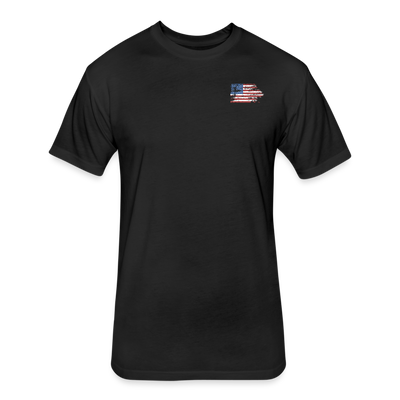 TALK TO ME ABOUT FREEDOM Fitted Cotton/Poly T-Shirt - black