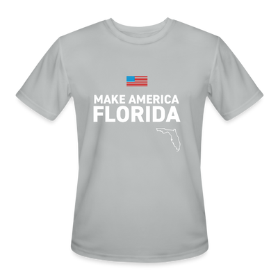 MAKE AMERICA FLORIDA Men’s Moisture Wicking Performance T-Shirt - silver