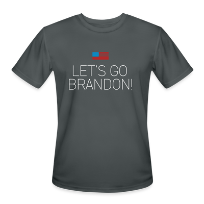 LET'S GO BRANDON Men’s Moisture Wicking Performance T-Shirt - charcoal