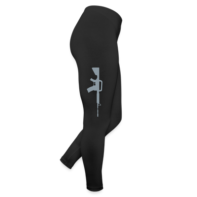 METALLIC SILVER PROTECTOR Leggings - black