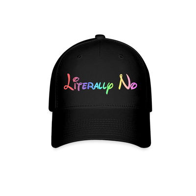 LITERALLY NO RAINBOW Flexfit Hat - black