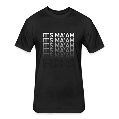 IT'S MA'AM Fitted Cotton/Poly T-Shirt - black