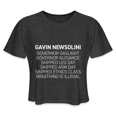 GAVIN NEWSOLINI GOV GASLIGHT Women's Cropped T-Shirt - deep heather