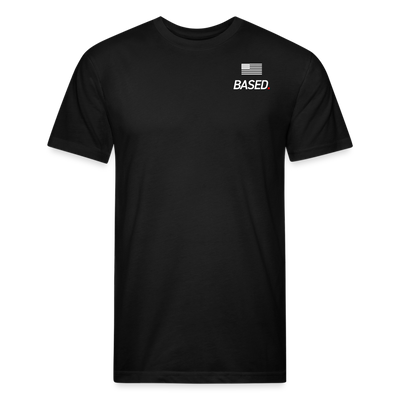 BASED AMERICAN Fitted Cotton/Poly T-Shirt - black