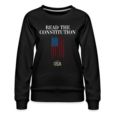 READ THE CONSTITUTION USA Women’s Premium Sweatshirt - black