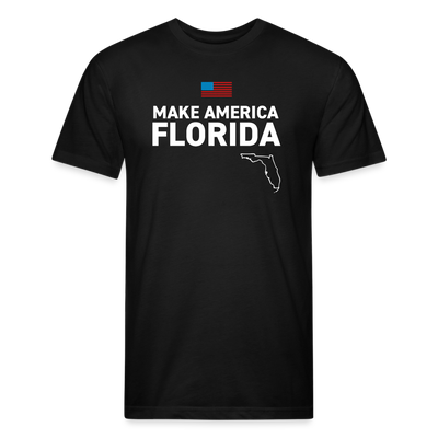 MAKE AMERICA FLORIDA Fitted Cotton/Poly T-Shirt - black