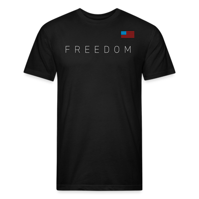 FREEDOM Fitted Cotton/Poly T-Shirt - black