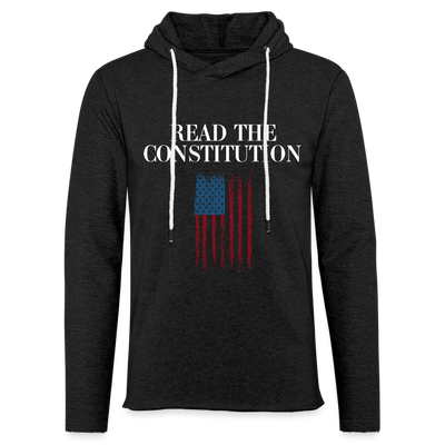 READ THE CONSTITUTION Unisex Lightweight Terry Hoodie - charcoal grey